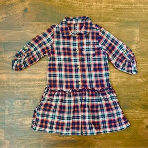 Carters Just One You Plaid Multicolored A-Lined Girl’s Dress Size 4T